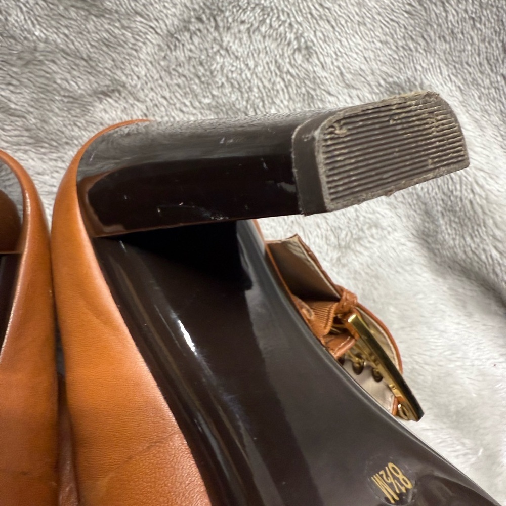 Michael Kors Tan Peep Toe Ankle Booties - Picture 12 of 16